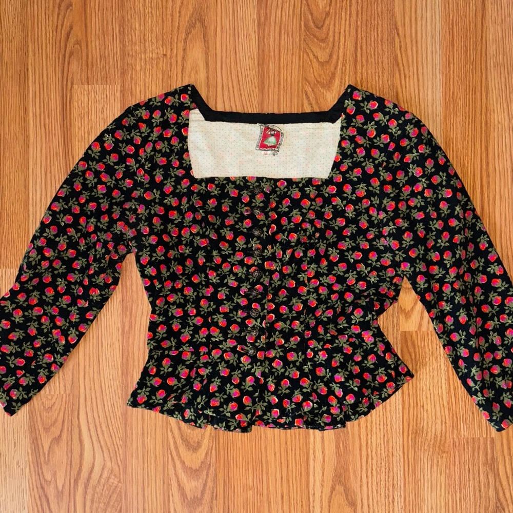 vintage “Original Dirndl” cropped blouse